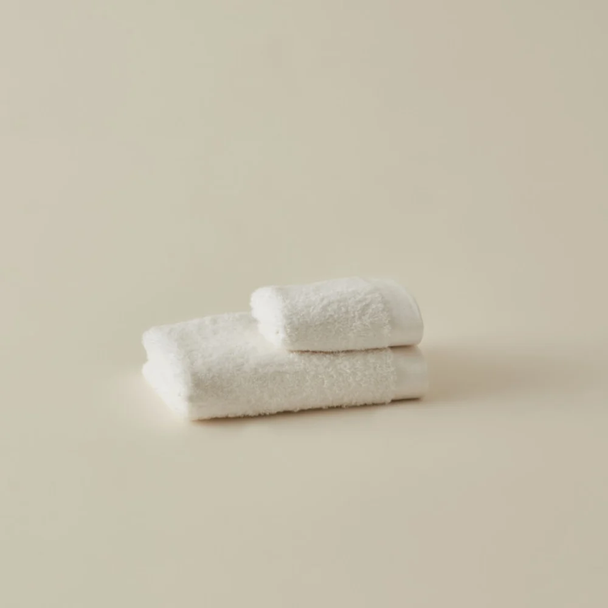 Karaca Home Paul 2-Piece White Face Towel Set | 8680214389140