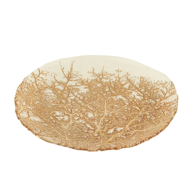 Karaca Home Autumn Gold Decorative Plate | 8680214386750