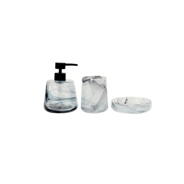 Karaca Home Aline 3-Piece Anthracite Bathroom Accessory Set | 153.09.01.5542