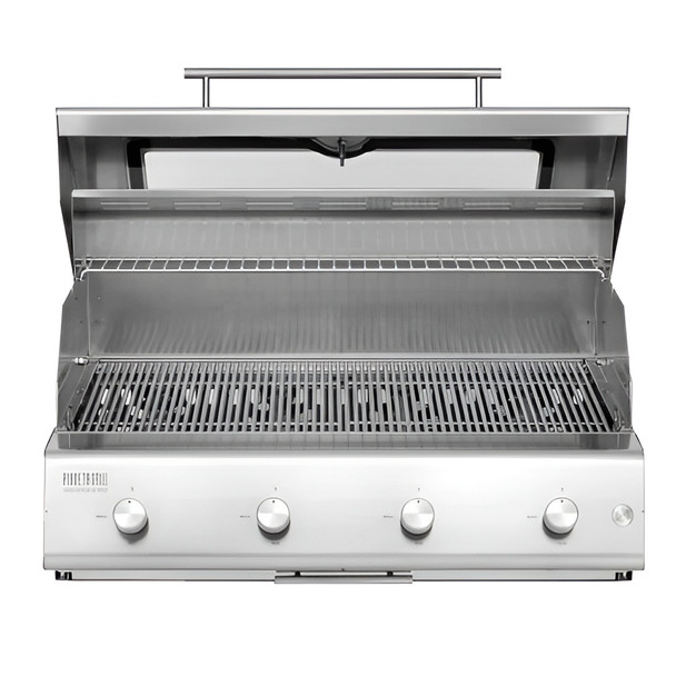 Pianeta Grill Stainless Steel Gas BBQ Grill Fry Top 750G Countertop – 4 Burners, Square Design | 1031-T