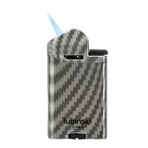 Hemingway Cigar Lighter Zinc Alloy (Blue Jet Flame), Visible Window, Adjustable Flame Torch | HMW-YJA10030GY