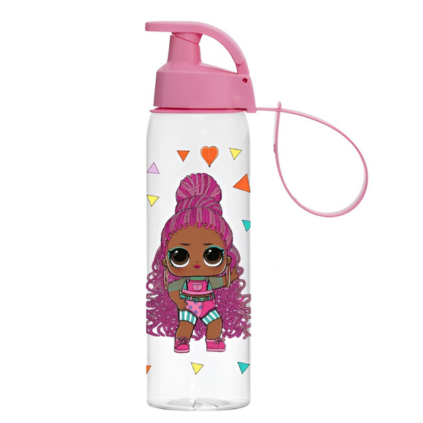 LOL Surprise Kids Water Bottle with Flip Straw Lid & Carry Strap – Pink | 161414-231