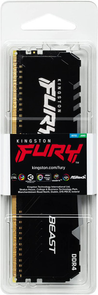 Kingston Fury Beast RGB 16GB 3200MHz DDR4 CL16 Desktop Memory Single Stick | KF432C16BB1A/16