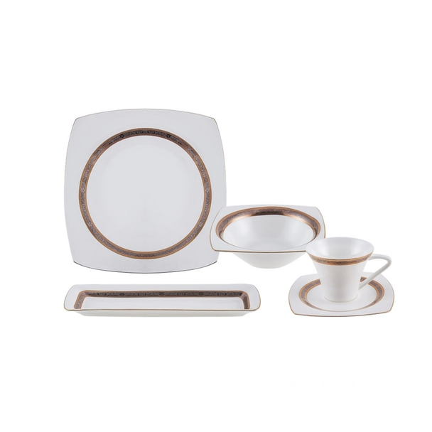 Karaca Fine Pearl Majesty Pearl 26-Piece Breakfast Set for 6 People | 153.03.07.5699