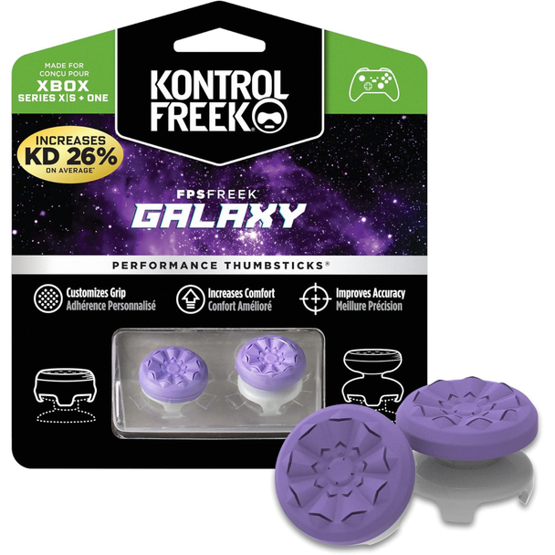 KontrolFreek FPS Freek Galaxy Purple Thumbsticks for Xbox One and Xbox Series X|S Controllers