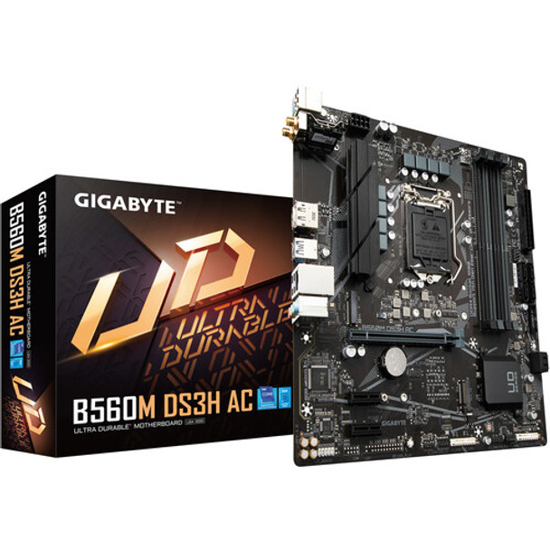 Gigabyte B560M DS3H AC LGA 1200 Micro-ATX Motherboard | B560M DS3H AC