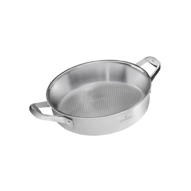 Karaca 3Ply Powersteel 316+ Steel Induction Base 26cm 4L Rice and Karniyarik Pot | 153.03.08.0553