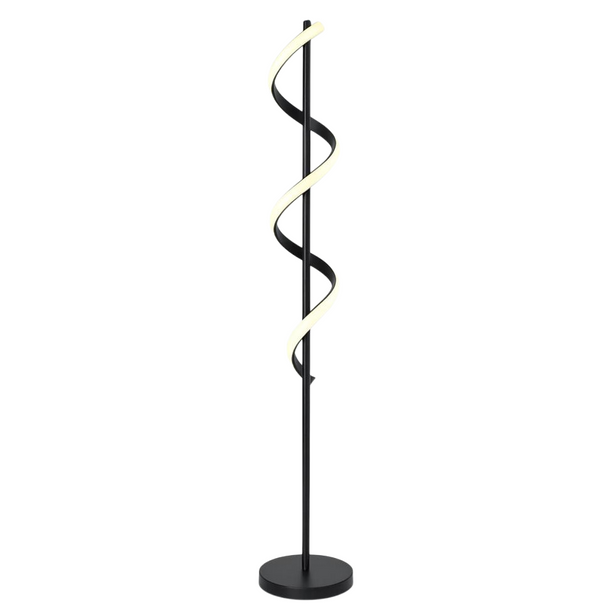 LED Spiral Metal Floor Lamp - 150 cm, Three Light Modes, Black | SK860