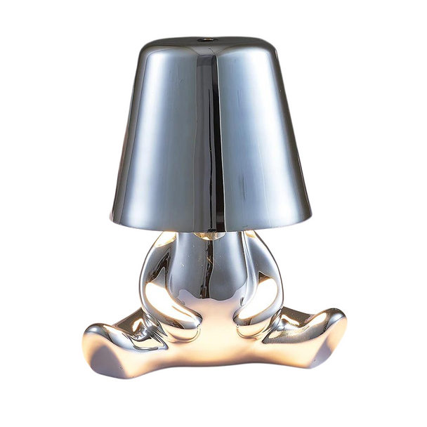 Thinker Silver LED Table Lamp with Touch Control, 3 Light Modes | SK1951428B