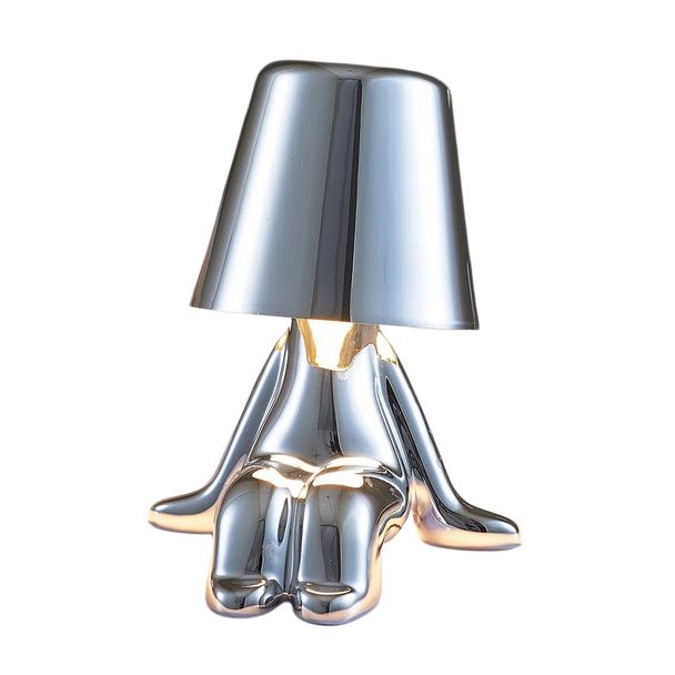 Thinker Silver LED Table Lamp with Touch Control, 3 Light Modes | SK1951428C