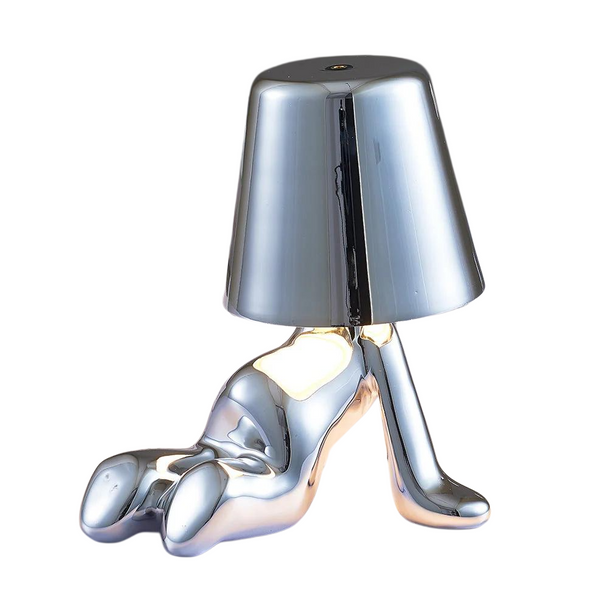 Thinker Silver LED Table Lamp with Touch Control, 3 Light Modes | SK1951428E