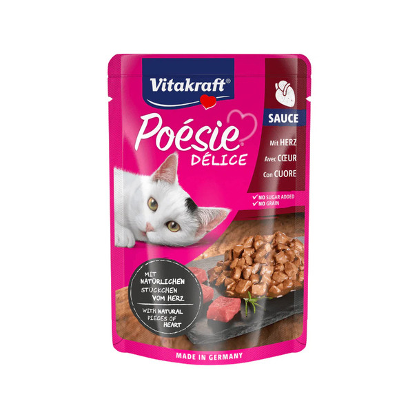 Vitakraft Poésie Délice Adult Wet Cat Food with Beef in Gravy 85g | P-CT-85G-B