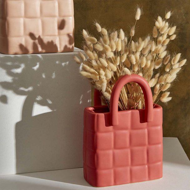 Karaca Home Merle Pink Decorative Bag Vase | 300.23.01.0537