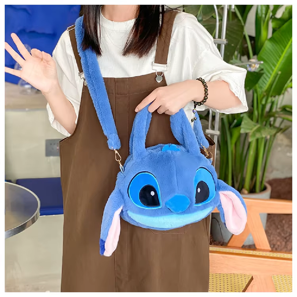 Stitch Plush Shoulder Bag 26cm – Blue | AL24358