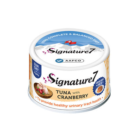 Signature 7 Can Cat Tuna with Cranberry Pâté 80g - 0653871285399 (Sunday) | CAN028