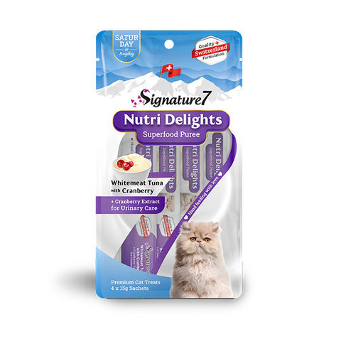 Signature 7 Nutri Delights Cream Sauce Meat Tuna with Cranberry 4×15g - 0753692081818 (Saturday) | CRE017