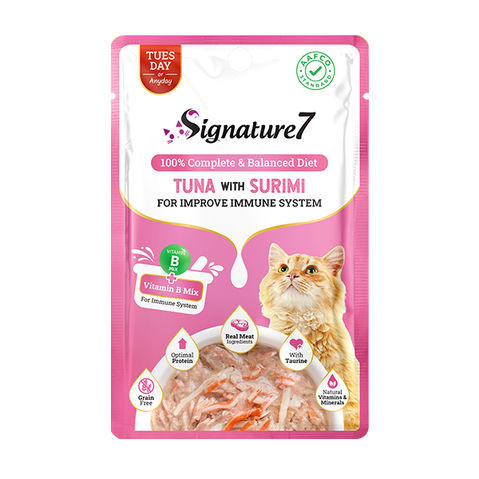 Signature 7 Pouche Tuna with Surimi Gravy 12×50g - 0653871286273 (Tuesday) | POU017