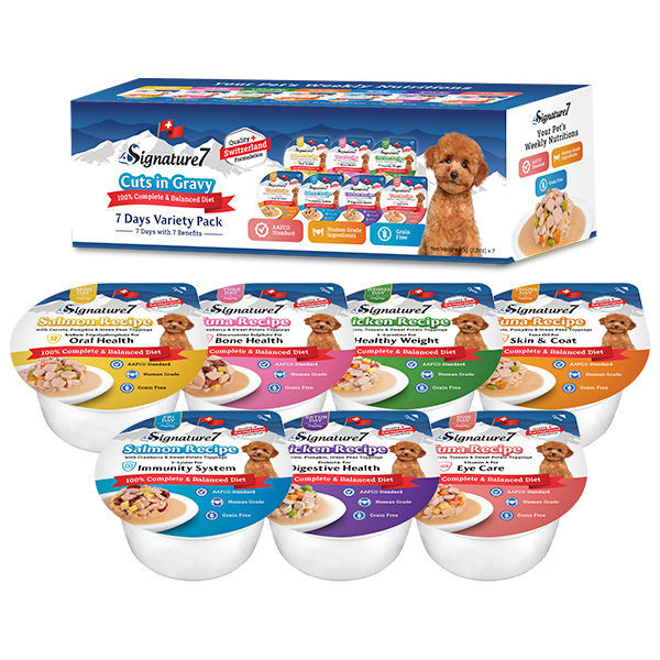 Signature 7 Dog Variety Pack Chicken Broth (7×80g) - 0753692082525 (All Days) | DOG008