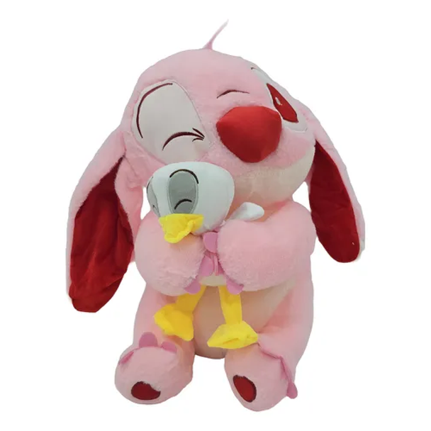 Pink Stitch Plush Toy with Duck – 35cm | AL1671