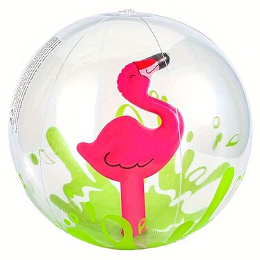 Flamingo Inflatable Beach Ball – Transparent Kids Pool Ball | 583-47