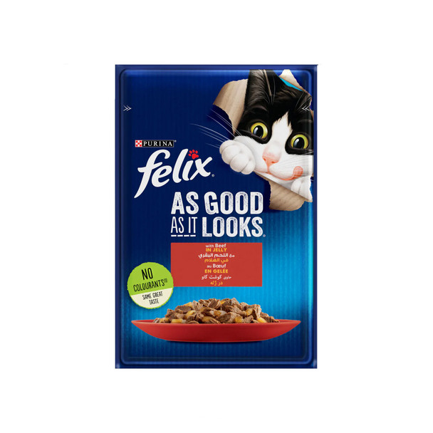 Felix As Good As It Looks Beef Pouch Cat Food 26×85g | 206501