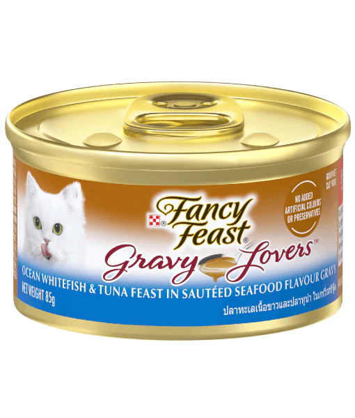 Fancy Feast Gravy Lovers Ocean Whitefish Wet Cat Food 85g | 206807