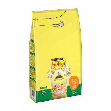 Friskies Indoor Cat Chicken & Vegetable Dry Food 6×1.5kg | 206008