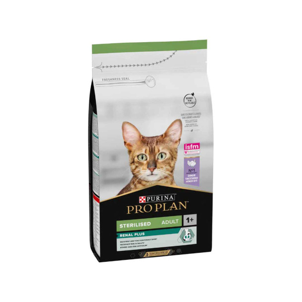 Pro Plan Sterilised Renal Plus Turkey Cat Food - 1.5kg | 205015