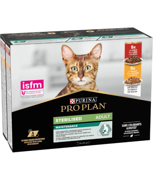 Pro Plan Sterilised Gig MV Beef & Chicken Wet Cat Food - 85g | 205200