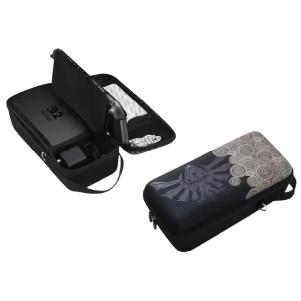 Hard Carrying Case For Nintendo Switch 2 With Storage Pockets for TV Dock, Charger, Games & Controllers - Zelda Edition