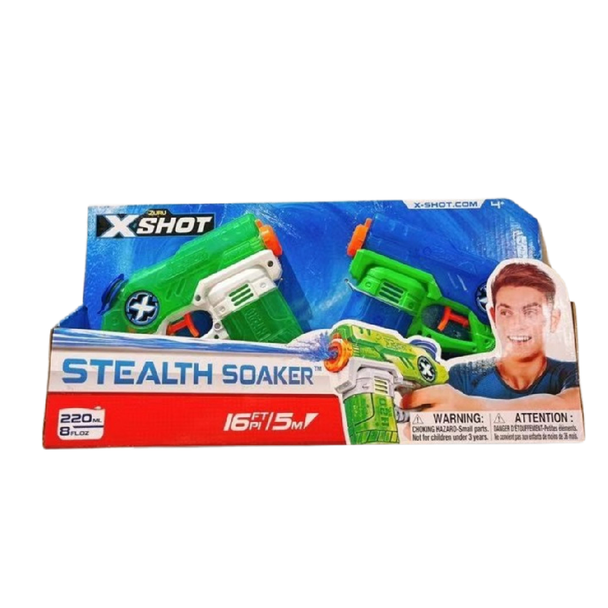 XShot Stealth Soaker Water Blaster Twin Pack – 220 ml | 01227