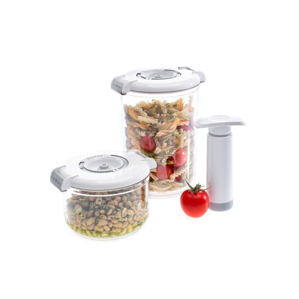 Status Vacuum Container 5Pcs Set - Round Shape , White | 177630