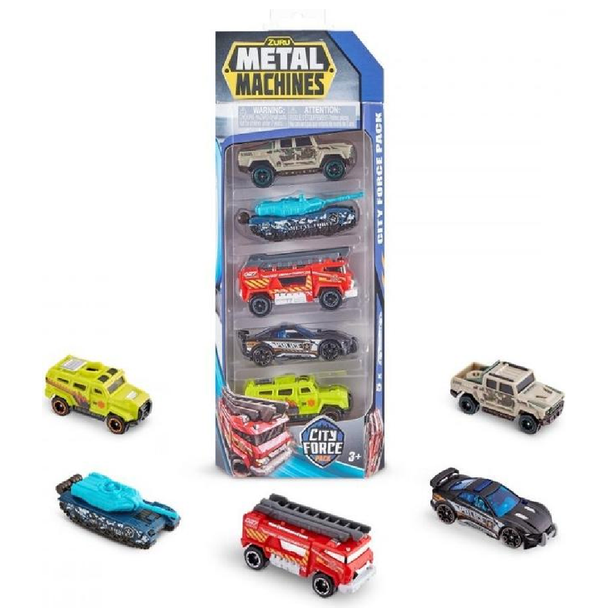 Metal Machines City Force Pack – 5 Die-Cast Vehicles | 6767