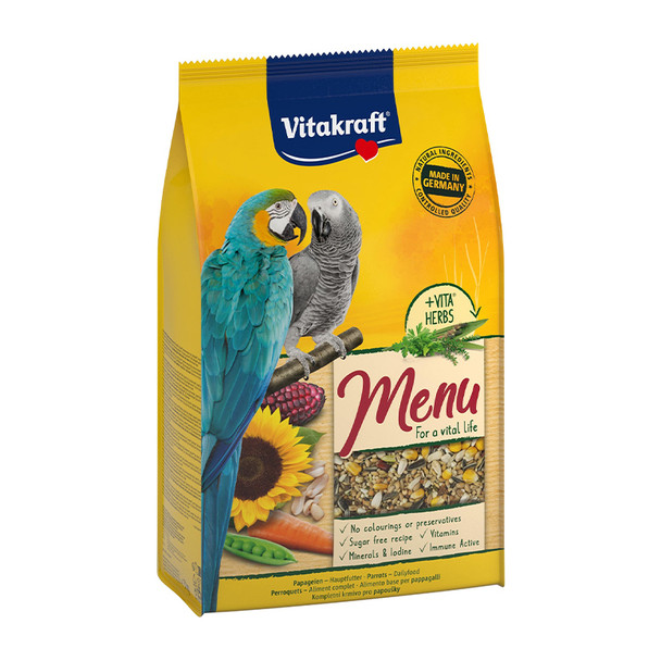 Vitakraft Menu Vital Parrots Herbs Complete Bird Food - 3 kg | 200933