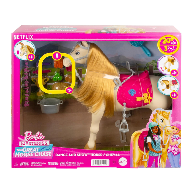 Barbie Mysteries: The Great Horse Chase – Dance & Show Horse Playset | HXJ42