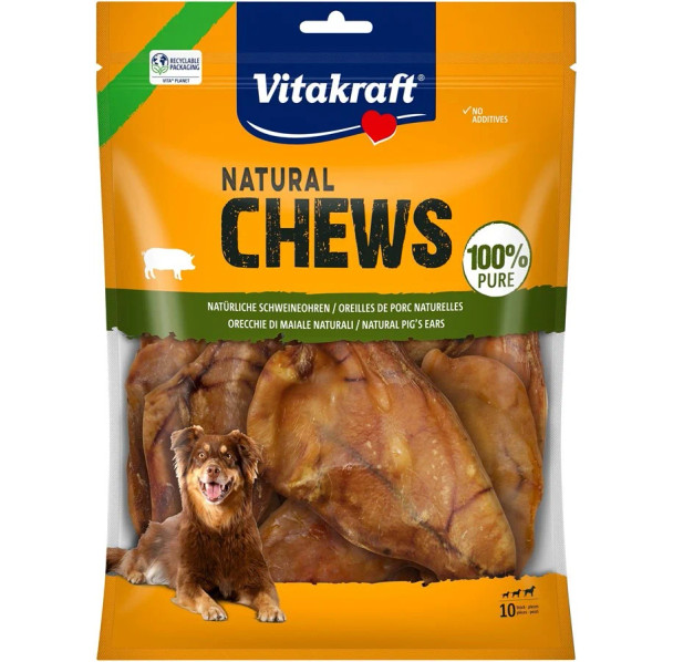 Vitakraft Natural Chews Pure Pig Ears - 10 pcs | 201536