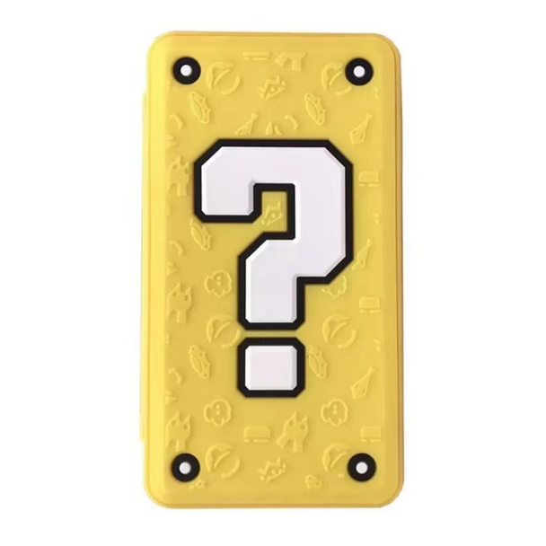 3D Pattern Game Card Case for Nintendo Switch with 24 Game Card Slots and 24 Micro SD Card Slots - Super Mario Yellow