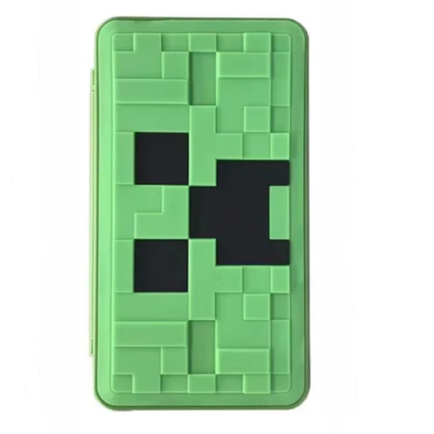 3D Pattern Game Card Case for Nintendo Switch with 24 Game Card Slots and 24 Micro SD Card Slots - Minecraft