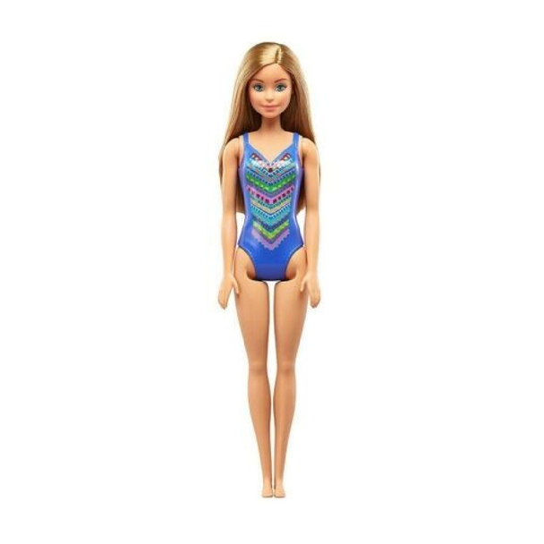 Barbie Fashion Doll in Multicolor Patterned Swimsuit | DWJ99