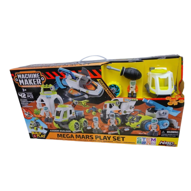 Machine Maker Junior Builder Mega Mars Play Set – 42 Pieces | 49085