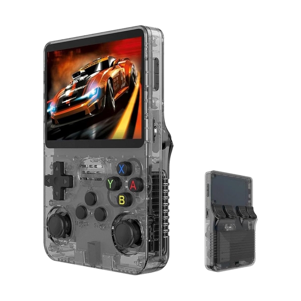 R36S Handheld Video Game Console 3.5" IPS Screen 64GB Retro Linux System - Black