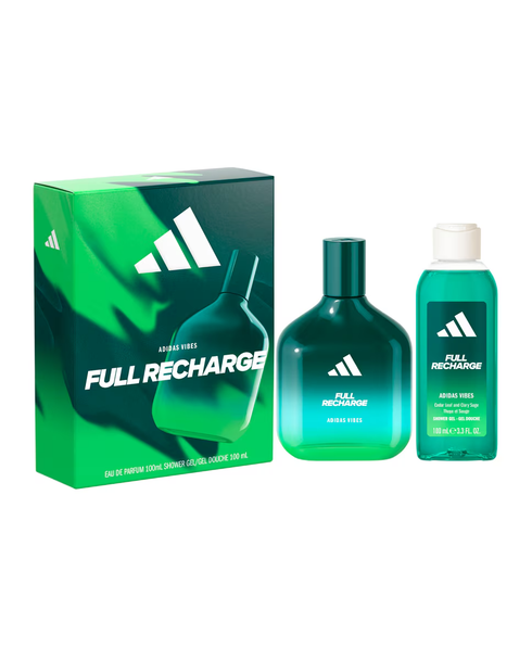 Adidas Vibes Full Recharge EDP 100 ml + Shower Gel 100 ml Gift Set - Men | 294353