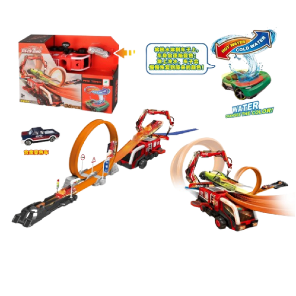 Fire Truck Loop Track Playset – Color Change Car | 660-A216