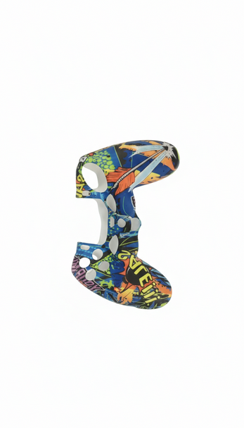 PS4 Silicone Controller Cover with Thumb Grip Caps - Graffiti Design