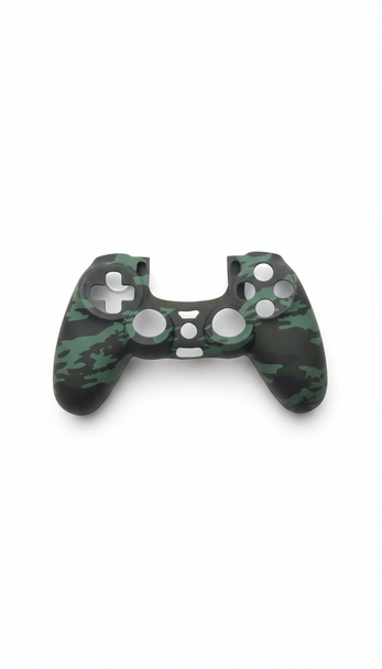 PS4 Silicone Controller Cover with Thumb Grip Caps - Green Camo