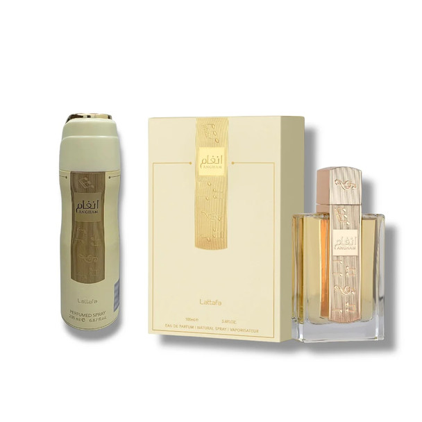 Lattafa Angham Women Perfume 100ml + Fragrance Mist 205ml