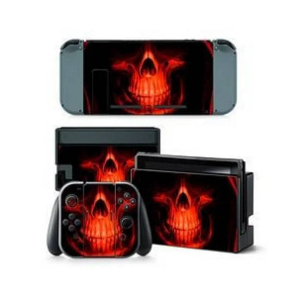 Nintendo Switch Skins & Stickers - Red Skull Design
