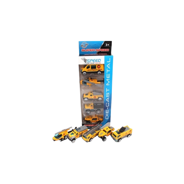 Super Speed Die-Cast Metal Construction Vehicle Set (5 Cars) | DL037-1