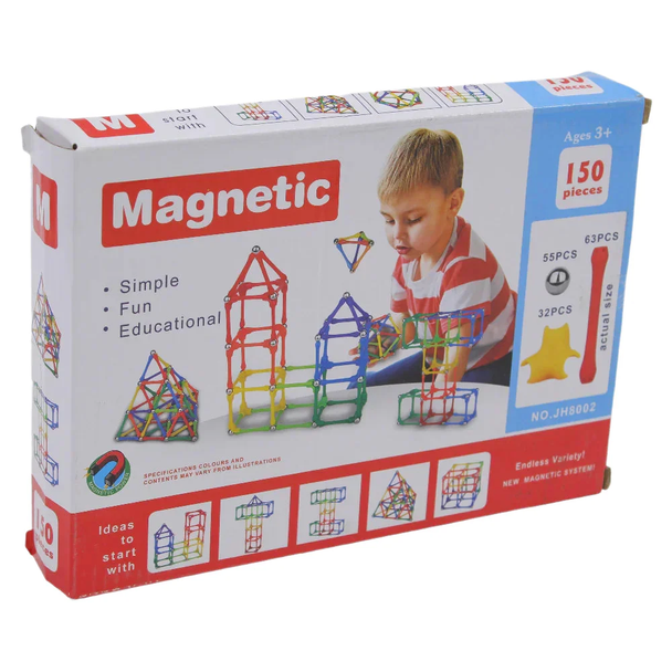 Magnetic Building Construction Set – 150 Pieces | JH8002