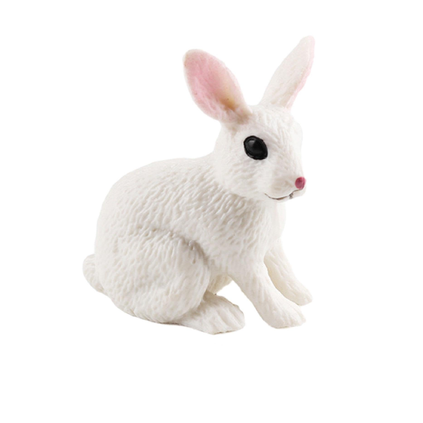 Farm Animal Figure – Rabbit (White Bunny) | JQ-007B